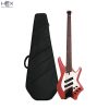 Hex Next NB505 Headless Bass Guitar with Deluxe Bag, Metallic Rose Gold-01