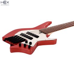 Hex Next NB505 Headless Bass Guitar with Deluxe Bag, Metallic Rose Gold-05