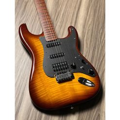 Soloking MS-1 FM Artisan with Roasted Flame Maple Neck in Honeyburst Nafiri Special Run Jescar-03
