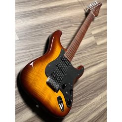 Soloking MS-1 FM Artisan with Roasted Flame Maple Neck in Honeyburst Nafiri Special Run Jescar-04