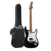 Smiger LG2 i3 Electric Guitar with Bag, Black-01