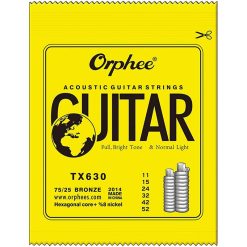 Orphee TX630 Colorful Ball-End Phosphor Bronze Acoustic Guitar Strings Super Light, (011-052)-01