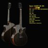 SQOE S360T-SK-BK Solid Mahogany Top Acoustic Guitar with Bevel Cut-01