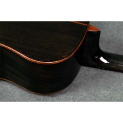 SQOE S360T-SK-BK Solid Mahogany Top Acoustic Guitar with Bevel Cut-03