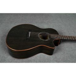 SQOE S360T-SK-BK Solid Mahogany Top Acoustic Guitar with Bevel Cut-06