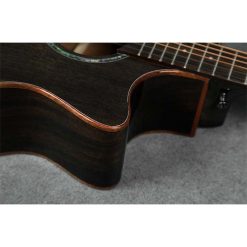 SQOE S360T-SK-BK Solid Mahogany Top Acoustic Guitar with Bevel Cut-07