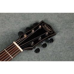SQOE S360T-SK-BK Solid Mahogany Top Acoustic Guitar with Bevel Cut-08