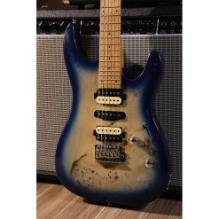 Sqoe SEIB550 Electric Guitar, Blue-02