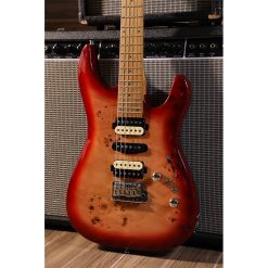 Sqoe SEIB550 Electric Guitar, Cherry Red-03