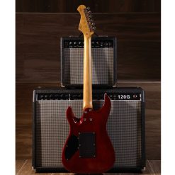 Sqoe SEIB550 Electric Guitar, Cherry Red-05