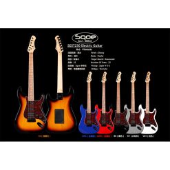 Sqoe SEST230 Electric Guitar, Black-01