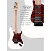Sqoe SEST230 Electric Guitar, White-01