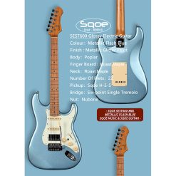 Sqoe SEST600 Electric Guitar, Metallic Blue-01