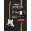 Sqoe SEST600 Electric Guitar, Metallic Flash Black-01