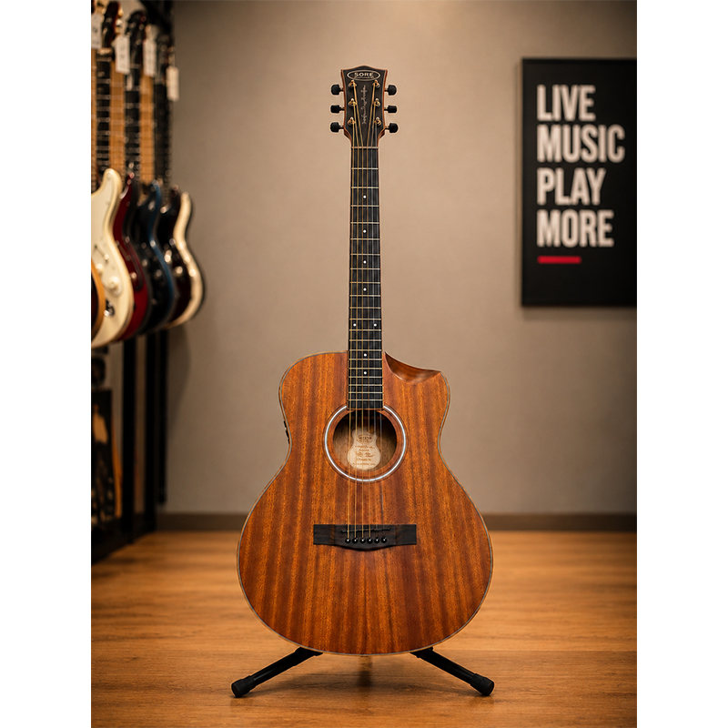 Sqoe SQ-36A-BQJ EQ Semi - Acoustic Travel Guitar-01 Sqoe SQ-36A-BQJ EQ Semi - Acoustic Travel Guitar-01