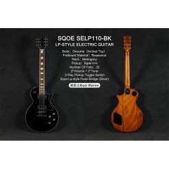 Sqoe SELP110 Electric Guitar, Black-01