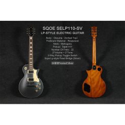 Sqoe SELP110 Electric Guitar, Frosted Silver-01