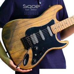 Sqoe SEST650 Electric Guitar, Natural-04