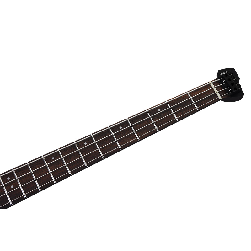 Hex Next NB300 Headless Bass Guitar with Deluxe Bag, Black