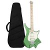 Hex Next NS100 Headless Electric Guitar with Deluxe Bag, Metallic Emerald Green-01