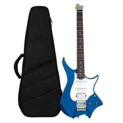 Hex Next NS100 Headless Electric Guitar with Deluxe Bag, Metallic Ocean Blue-01