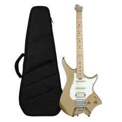 Hex Next NS100 Headless Electric Guitar with Deluxe Bag, Summer Sand-01