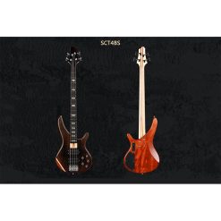 Sqoe SCT4BS Electric Bass Guitar, Natural-01