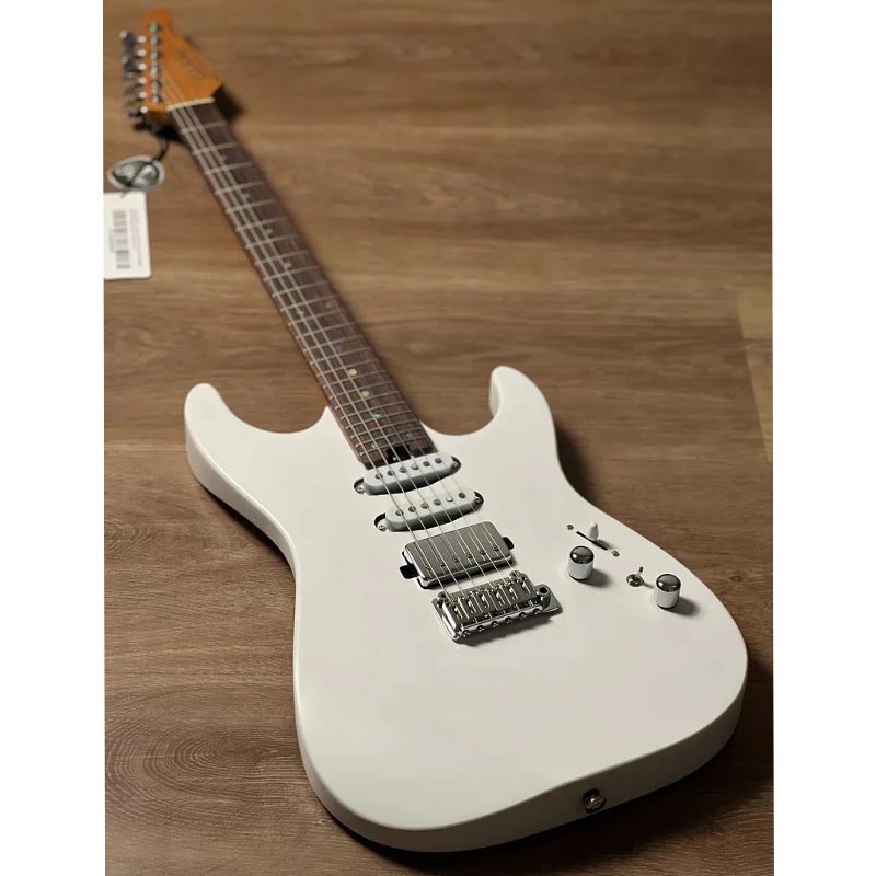 Soloking MS-1 Custom 24 HSS Flat Top with Rosewood FB Electric Guitar in White Gloss Nafiri Special Run