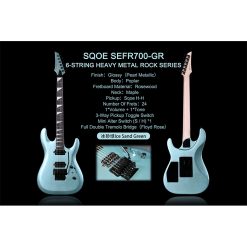Sqoe SEFR700 Electric Guitar, Black-03