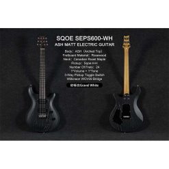 Sqoe SEPS600 Electric Guitar, Gravel-White-01