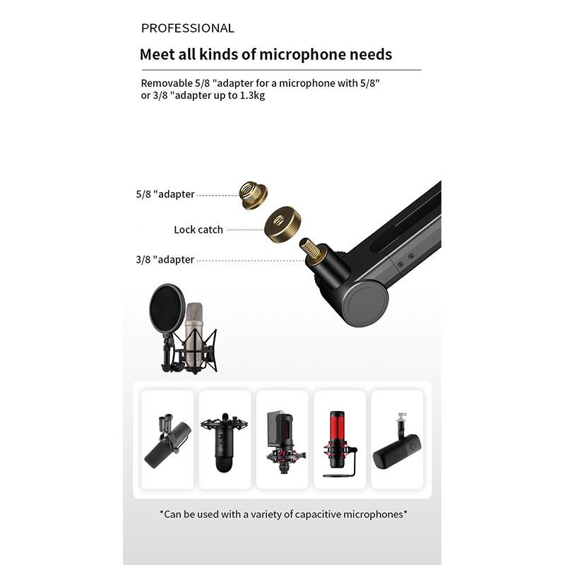 Desktop Microphone Boom Arm Stand -02 Desktop Microphone Boom Arm Stand -02
