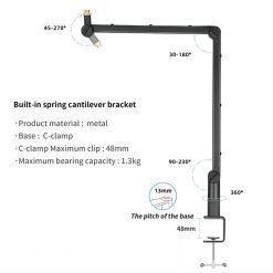 Desktop Microphone Boom Arm Stand -03