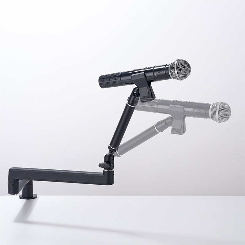 Low Profile Microphone Boom Arm Stand with Hidden Cable Management-02 Low Profile Microphone Boom Arm Stand with Hidden Cable Management-02