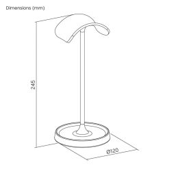 desktop Headphone Hanger Universal Headset Aluminum Stand -03
